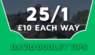 £10 each way at 25/1