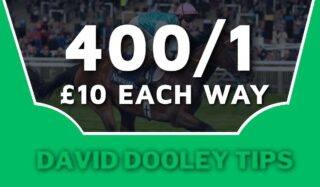 £10 each way at 400/1