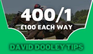 £100 each way at 400/1