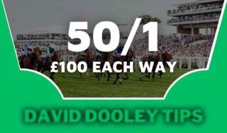 £100 each way at 50/1