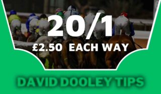 £2.50 each way at 20/1