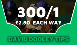£2.50 each way at 300/1