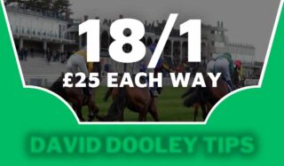 £25 each way at 18/1