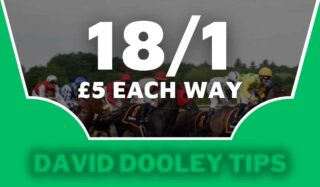 £5 each way at 18/1