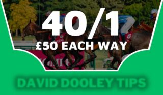 £50 each way at 40/1